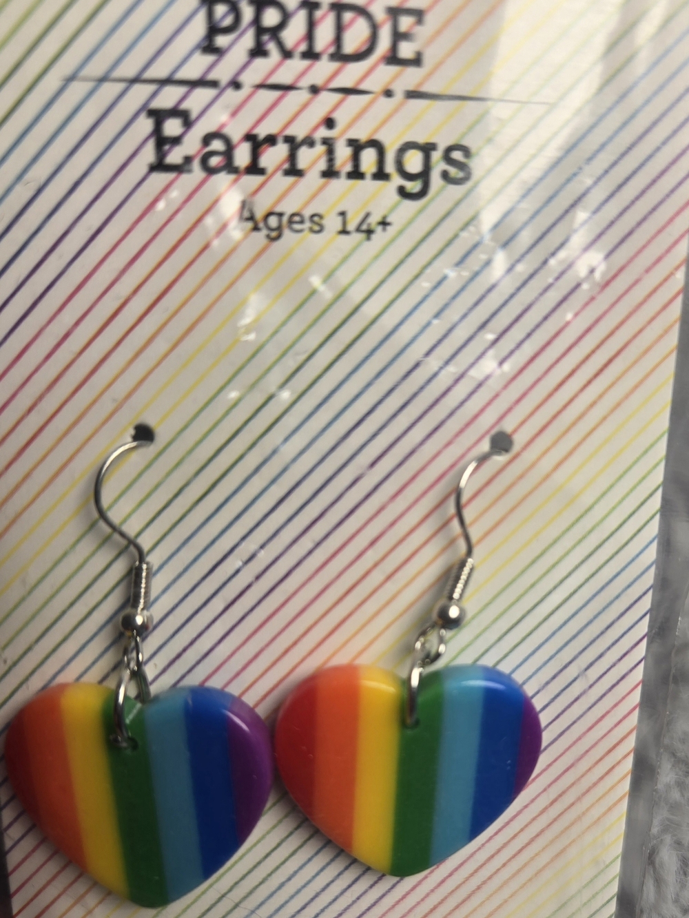 NWT! PRIDE & SOLIDARITY  🌈 💜Earrings SNAZZY RETRO LGBTQIA+ QTBIPOC & ALLIES - Picture 3 of 9